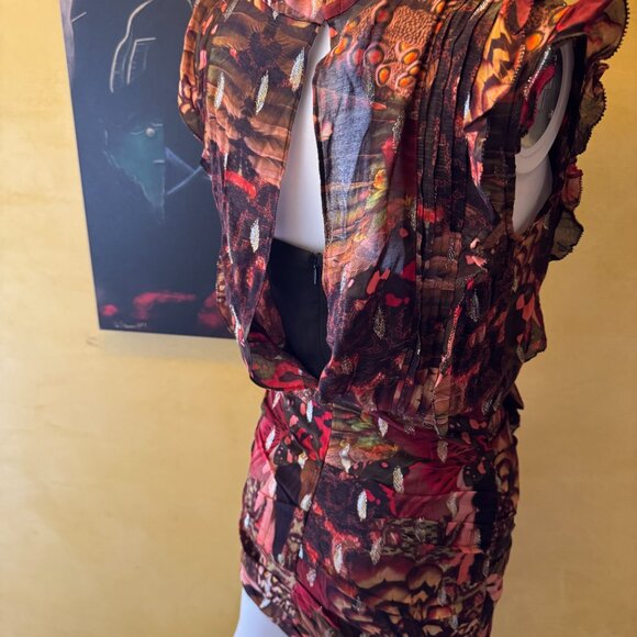 NWT! AllSaints 'Hali Gene' Ruffle Sleeve Midi Dress - Size US 2 - Picture 13 of 16